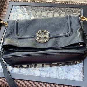 Tory Burch Large fold over messenger handbag